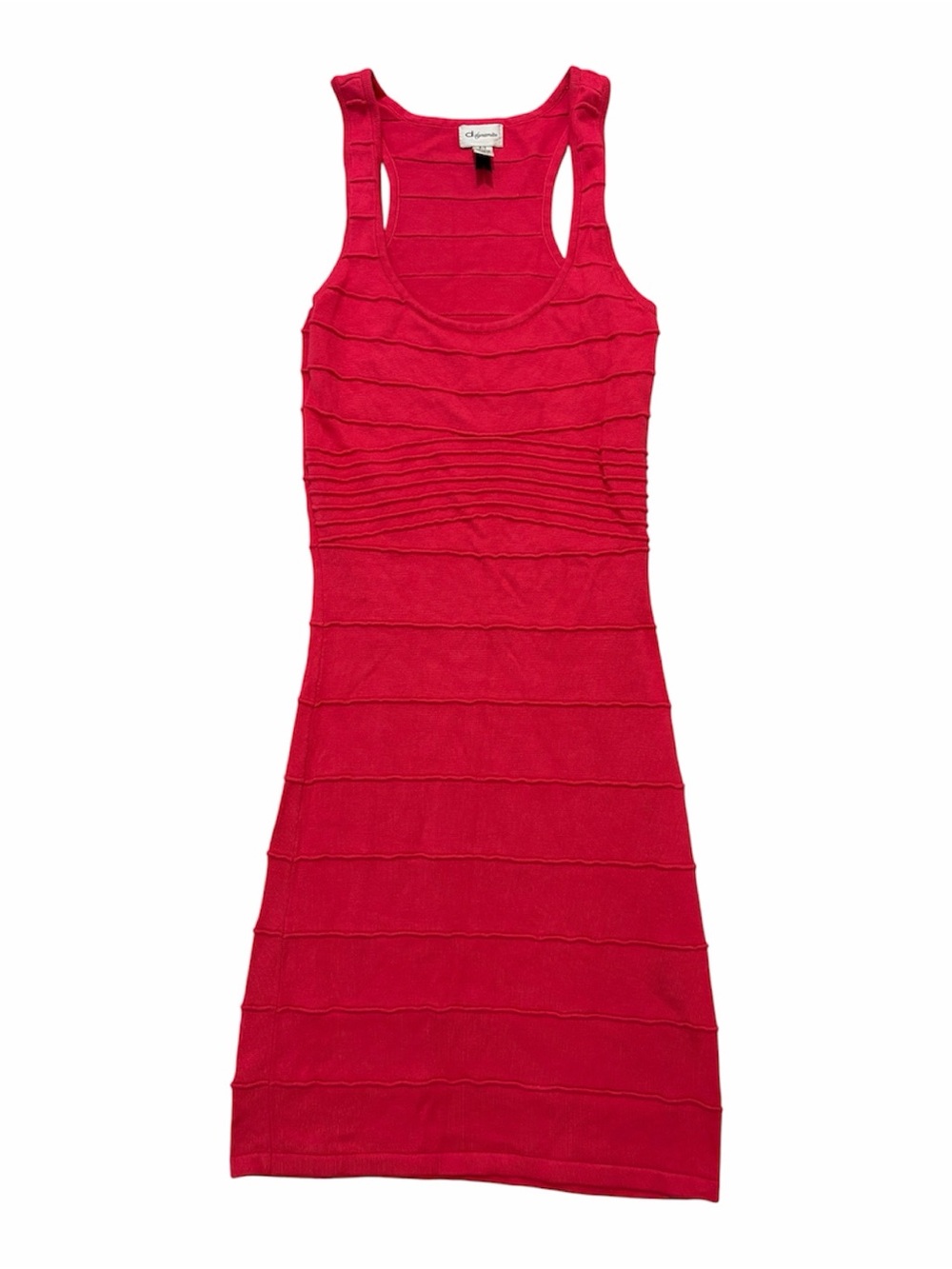 Dynamite Pink Ribbed Tank Midi Dress